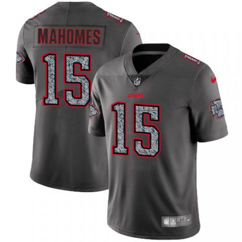 Men Kansas City Chiefs #15 Mahomes Nike Teams Gray Fashion Static Limited NFL Jerseys->houston texans->NFL Jersey